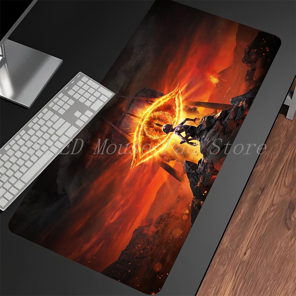 Middle Earth Mouse Pad LLords of Rings Computer Desk Mat Gamer Keyboard Mat Stitched Edge Mousepad Cabinet Pc Table Mouse Mats