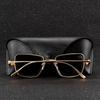 Unisex Vintage Square Frame Sunglasses: Trendy Metal Thick-Rimmed Outdoor Fashion
