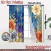 Modern Flat Printing Jit Curtains Without Rod Festive Cityscape Window Treatment Semi Room Sheer Set Of 2 Made Polyester