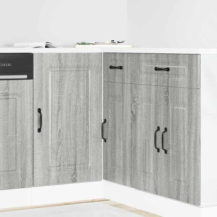 VidaXL Armoire de cuisine Kalmar sonoma gris bois d'ingénierie, meuble d'évier, meuble de cuisine avec tiroir 854324