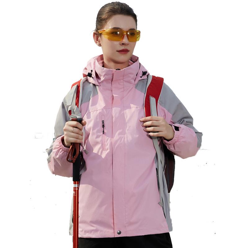 

Унисекс ветрозащитная куртка три в одном: Водонепроницаемый флисовый зимний комплект пальто, доступны большие размеры. Medium