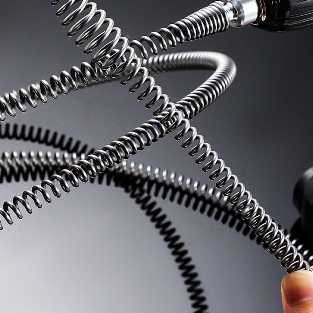 1-5m Wiertarka Elektryczna Sprężyna do Udrażniania Odpływów Pogrubiony Środek do Czyszczenia Zlewu do Hydrauliki Kuchennej i Łazienkowej