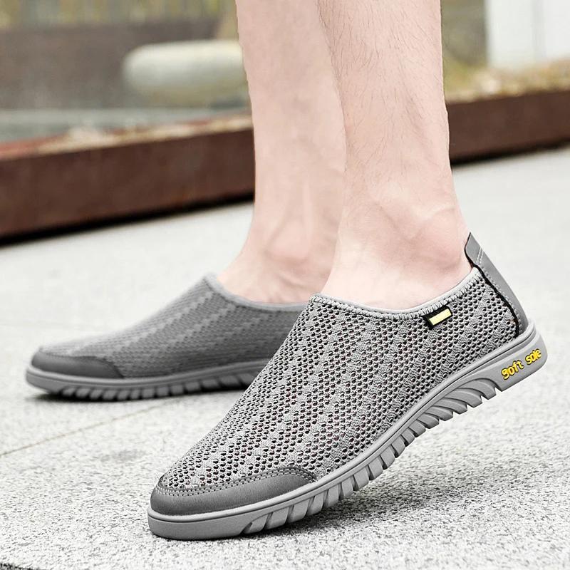 Mens Slip On Walking Shoes Breathable Mens Loafers Male Comfortable Driving Footwear Hot Sale Flats All-match Office Footwear
