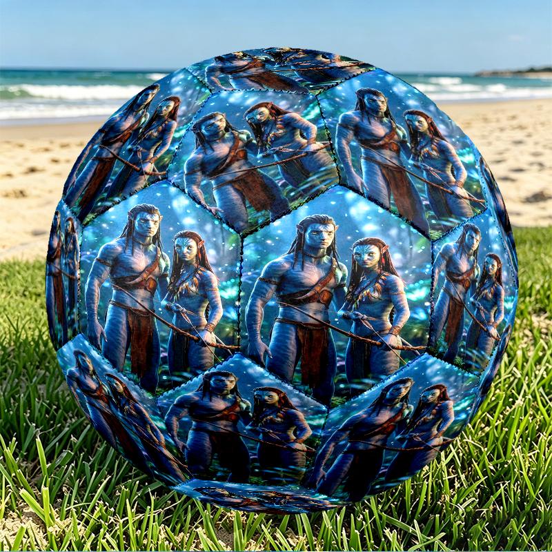 Pallone da Calcio Misura 5 con Stampa Avatar, Pallone in PU Resistente all'Usura per Allenamento Partita e Pratica Quotidiana, Regalo di Compleanno per Appassionati di Calcio