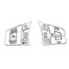 Jufjsfy Car Steering Wheel Button Sequin Sticker for Jaguar XEXF F-PACE E-PACEF-TYPE Trim Accessories
