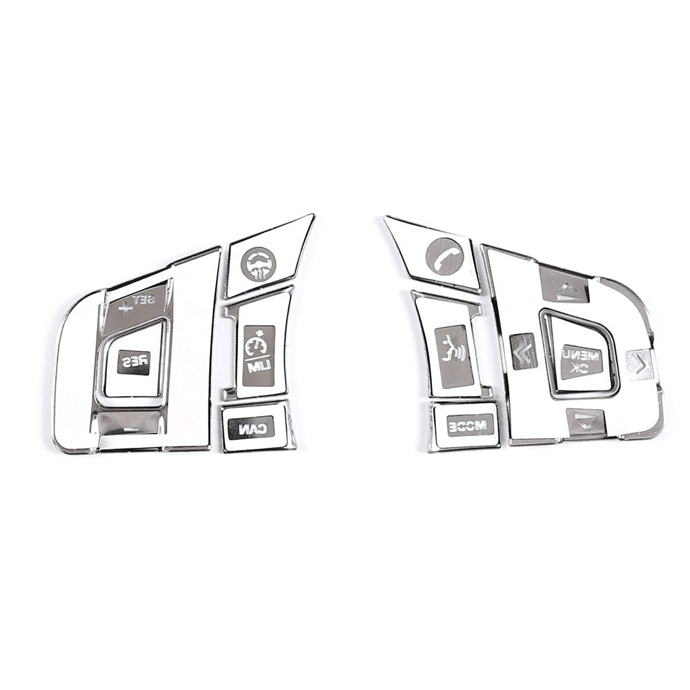 Jufjsfy Car Steering Wheel Button Sequin Sticker for Jaguar XEXF F-PACE E-PACEF-TYPE Trim Accessories