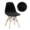 Velvet And Polar Fleece Fabric Shell Chair Cover Stretch Scandinavian Chair Covers Dining Seat Cover For Hotel Home Living Room