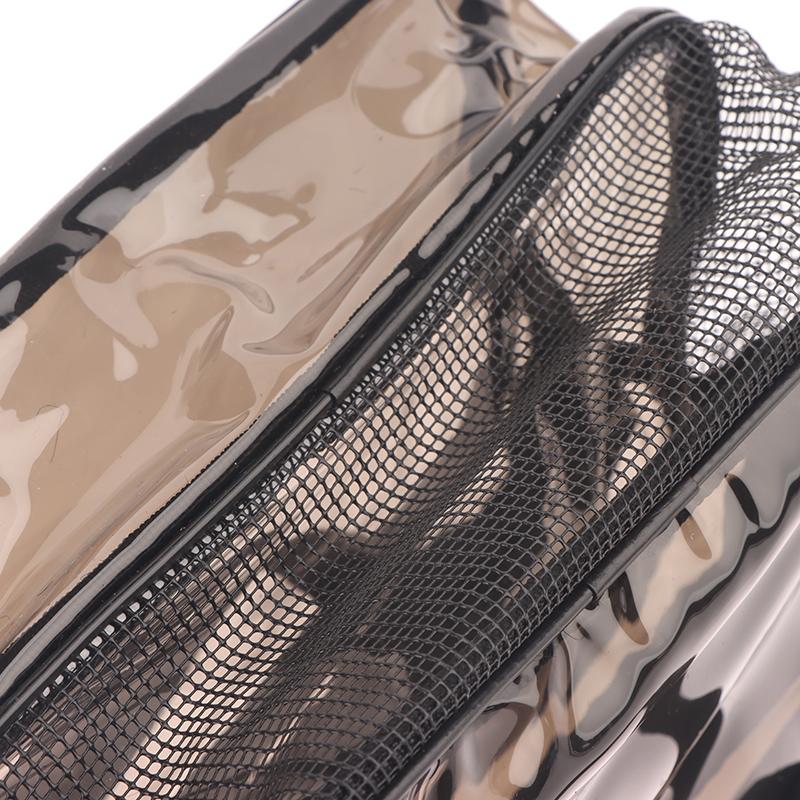 1 Stück doppelstöckiger Kosmetik-Organizer mit großer Kapazität, tragbare Reise-Waschtasche für Damen, transparente wasserdichte Make-up-Tasche