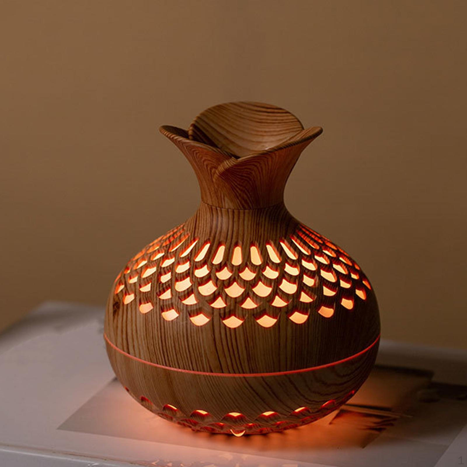 Modern Wooden Vase Essential Oil Diffuser for Home and Office
