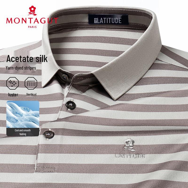 MONTAGUT Men's Silk Blend Polo Shirt