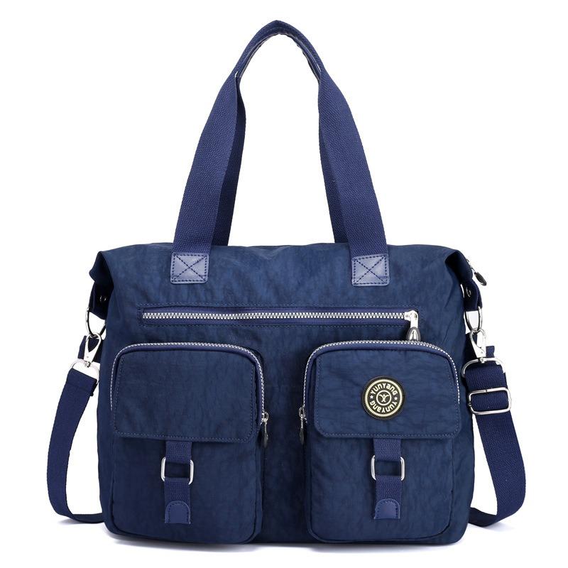 Women Crossbody Bag Minimalist Nylon Purse with Zipper Closure