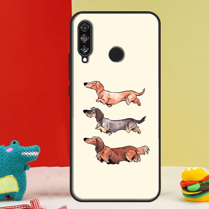 

Cartoon Dachshund Dog For Huawei Nova 5T 9 10 SE 12i 12s 11i Y91 Y90 Y60 Y70 Y72 Y61 P60 P30 Pro P20 P40 Lite Case For Huawei Nova Y91