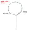 Elegant Simulated Pearl Y-Shaped Lariat Necklace Snake bone Chain Irregular Pearl Drop for Women Bridal & Banquet Jewelry