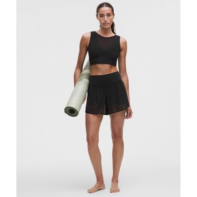 Lullulemon Nulu & Mesh High-Rise Studio Shorts 3.5Inch Blk