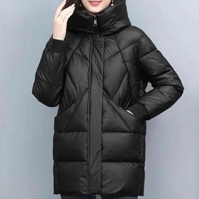 Women's Fashion Casual Fall Winter Solid Color Print Long Sleeve Jackets & Coats Down Coats