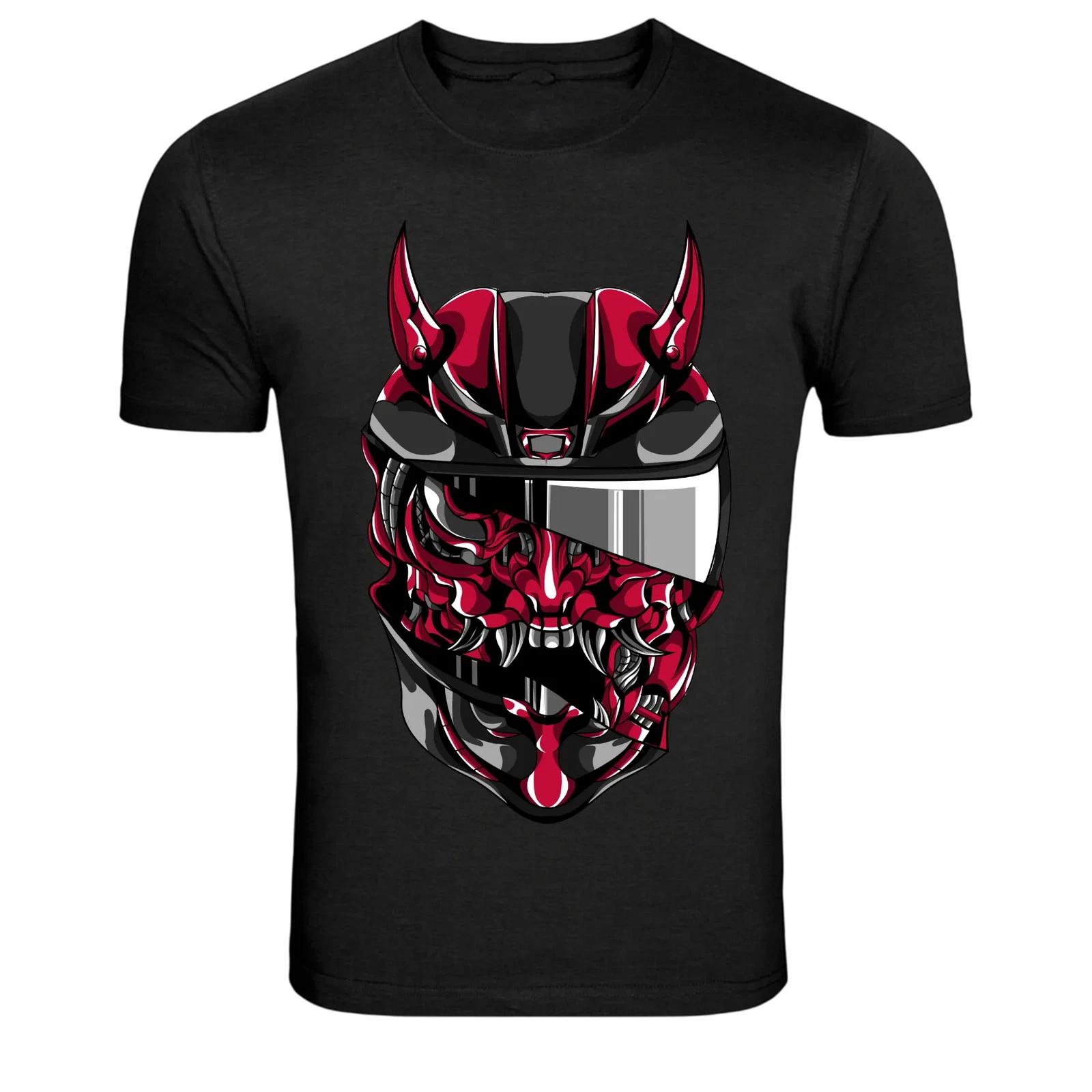 Демоническая маска Кицунэ Японский Йокай Графическая футболка S