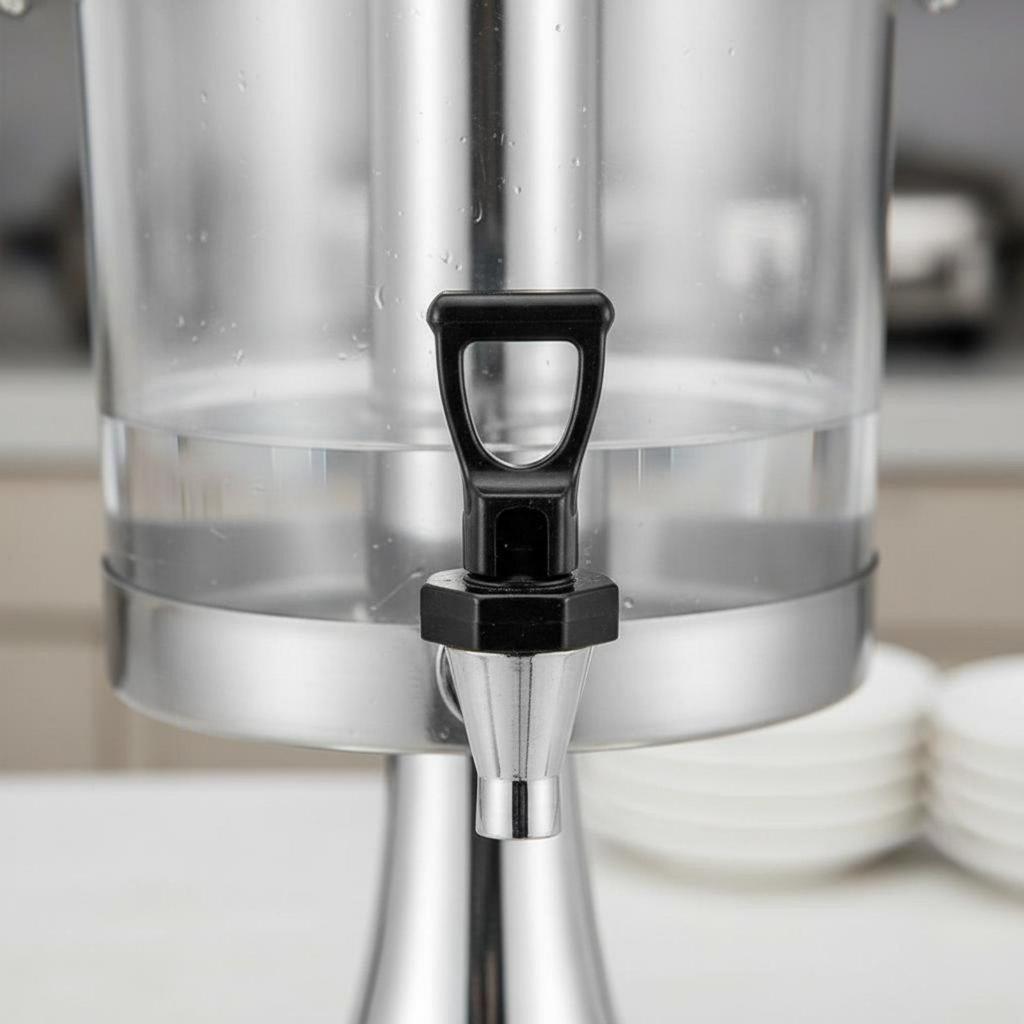 Double-Head Juice Dispenser Clear Body for Restaurant, Hotel