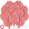 12pcs Red White Striped Checkered Balloons 18 Inch Aluminum Film Circus Balloons Carnival Party Decorations Birthday Supplies