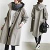 Lässiger Stil Windbreaker Damen Mittellang Kleines Temperament Taille Langarmjacke