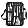 Stainless steel oven set barbecue combination tool outdoor BBQ barbecue set barbecue set storage portable cloth bag baking tool