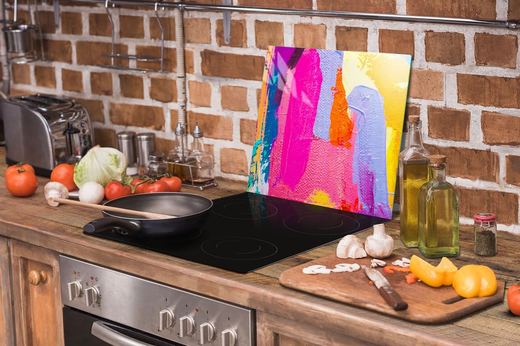 Glass Protective Plate for the Stove 50x52 Color