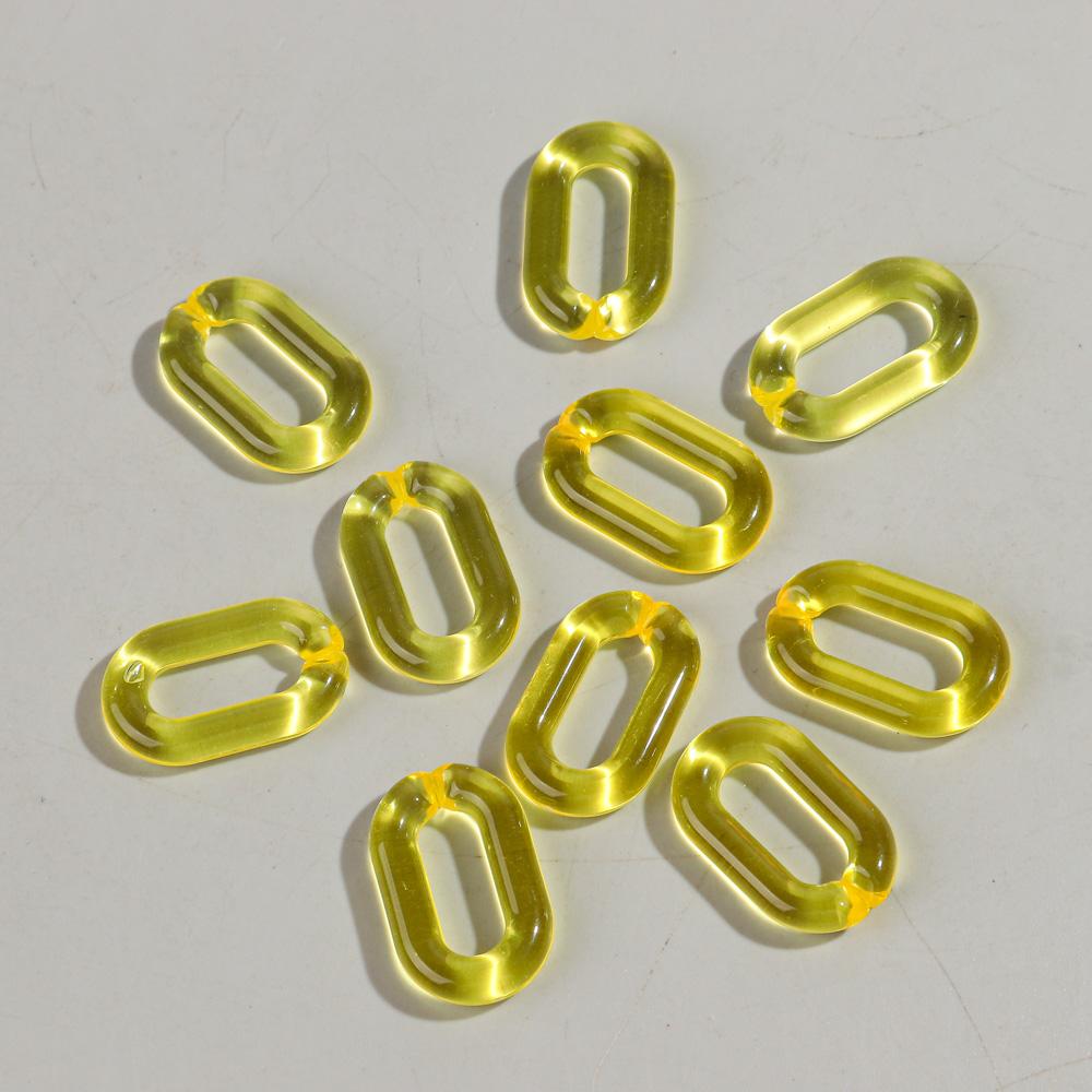 20pcs 20x30mm Clear Colorful Acrylic Oval Link Chain Connector Beads for Jewelry DIY Bracelet Necklace Phone Chain Accessories