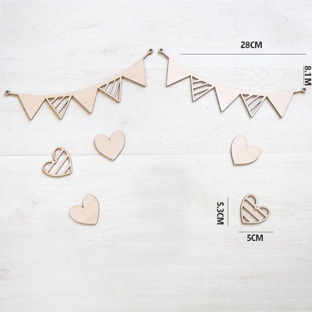 Nordic Baby Milestone Wooden Sign: 1st Year, Full Moon, 100 Days Birthday Photo Props