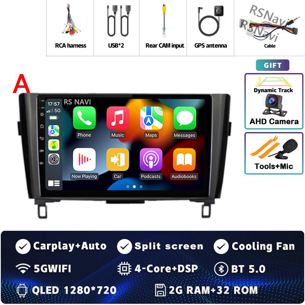 

Android 14 Carplay автомобильное радио для Nissan Qashqai J11 X-Trail 3 T32 2013 - 2017 Мультимедийный видеоплеер Навигация GPS Стерео 2Din