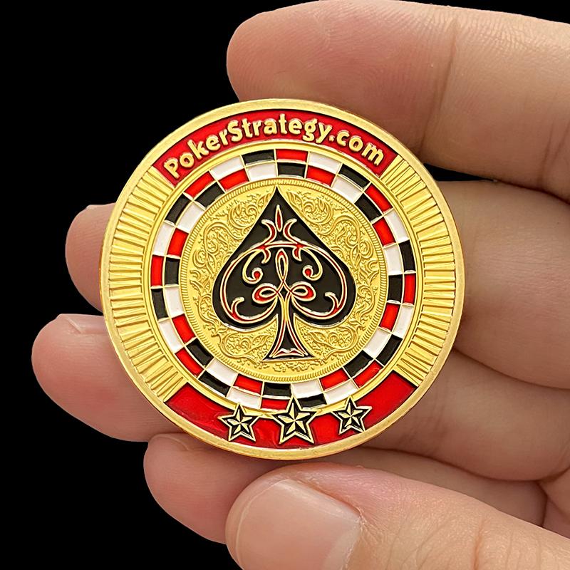 Spade Commemorative Medal Metal Lucky Emblem Creative Play Coin Collection Small Gifts Tourism Souvenir,Christmas gift, Valentine's Day gift,