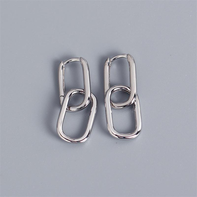 Vintage Metal Irregular Double-Color Stud Earrings For Women Can Be Separated By Wearing Earrings Jewelry Wholesale
