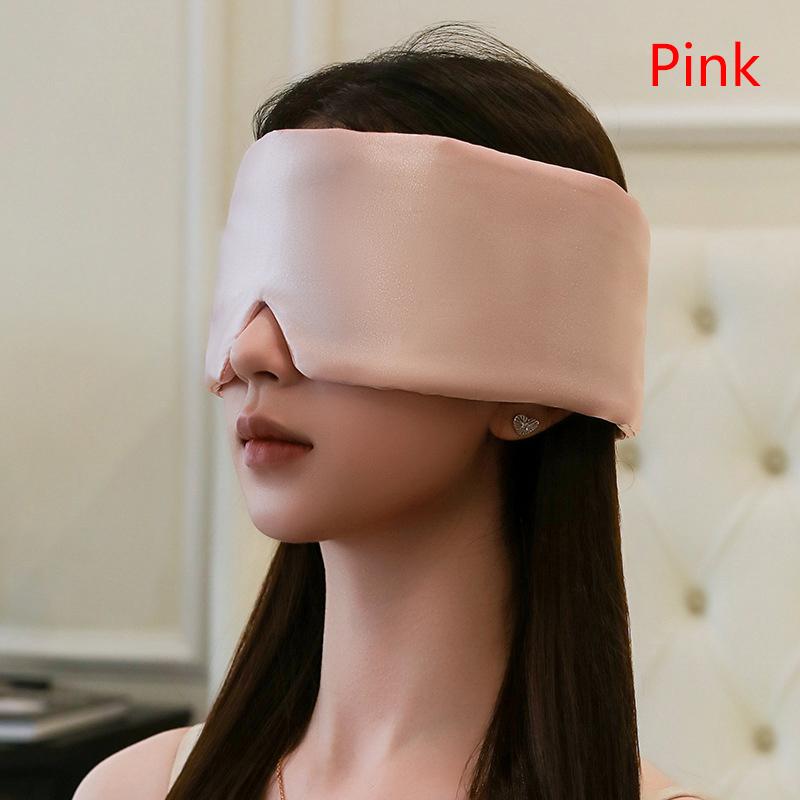 

Ice Silk Sleeping Mask – Soft, Padded Eyepatch for Light Blocking and Travel Sleep Support розовый