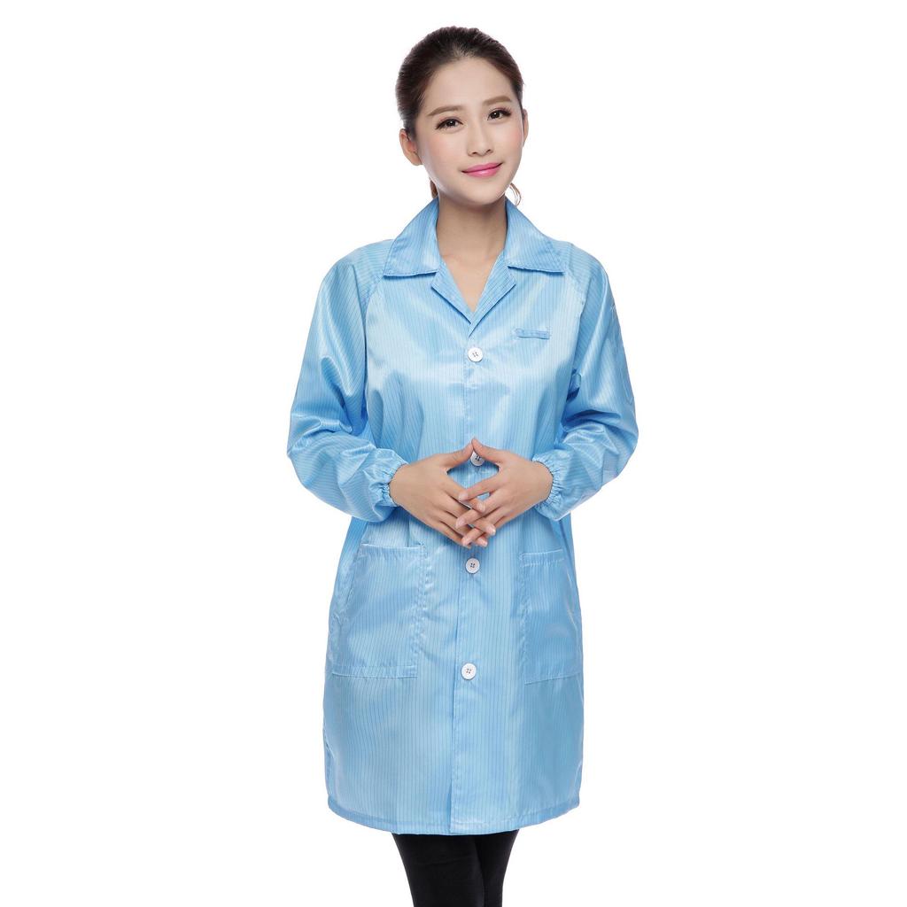 Anti-static Dustproof Long-sleeved Protective Cleanroom Workwear for Electronics