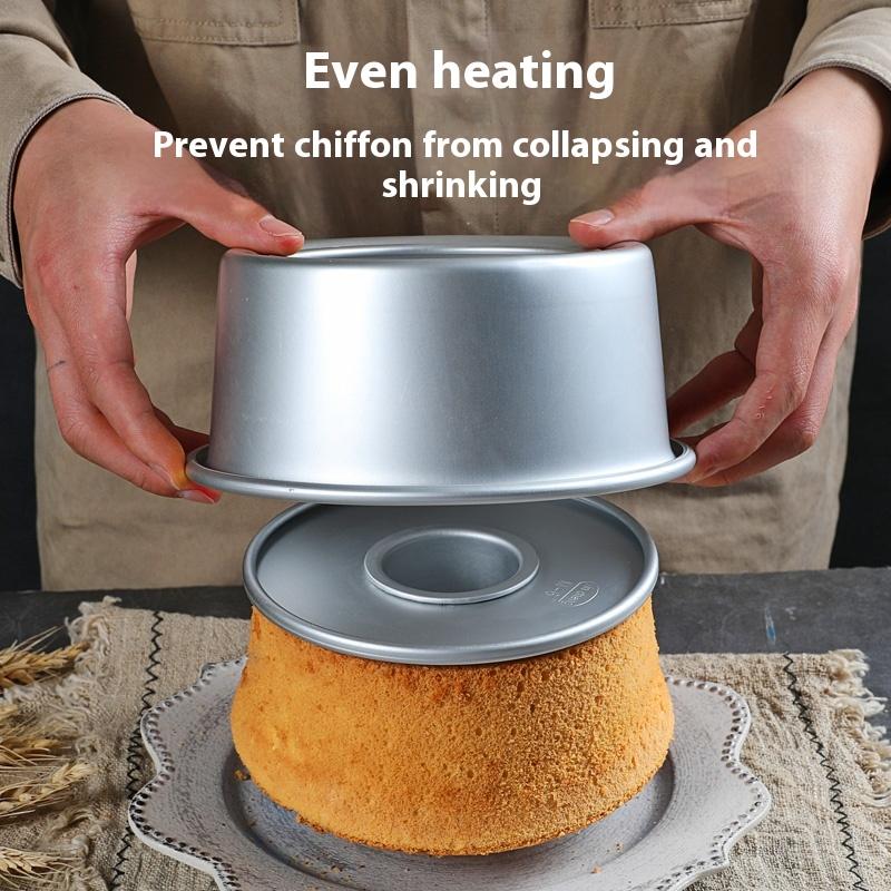 Round Middle Hole Chiffon Cake Toast Bread Pan Removable Bottom Hollow Chimney Mold Diy Baking Tools Bake Model Bread Box