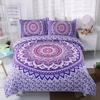3pcs Duvet Cover Set, Purple Mandala Duvet Cover for Twin/Full/Queen/King Christmas Gift for Bes Friends Amazing Bedding Set