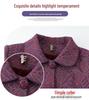 Women's Winter Velvet-Enhanced Lapel Jacket for Middle-Aged and Elderly: Grandma's Warm, Stylish Cotton Wear