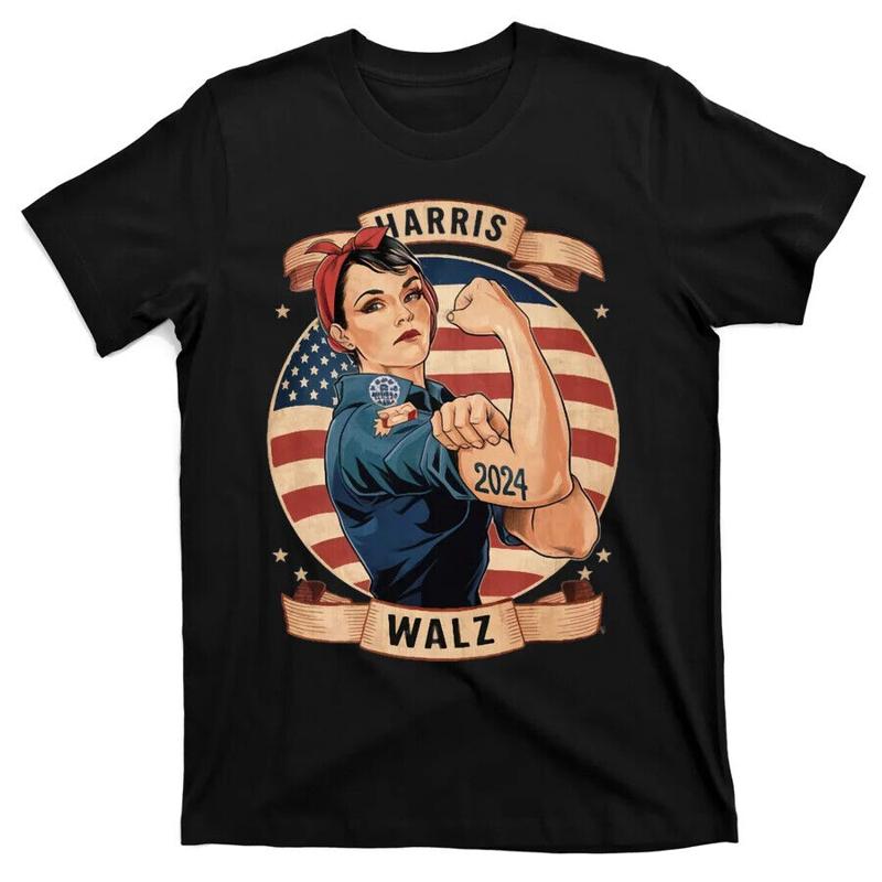 HOT Harris Walz Rosie The Riveter Kamala Tim 2024 T Shirt