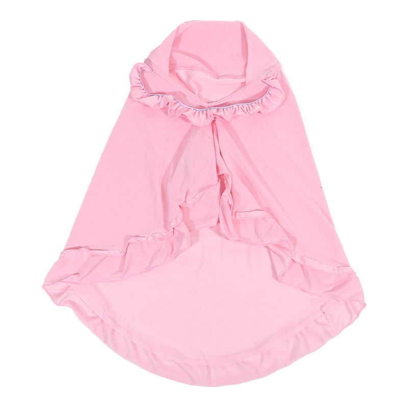 1Pc Fashion And Beautiful Fit 3-6 Years Old Girls Cute Solid Color Hijab Head Scarf With Crinkles Baby Muslim Shawl Turban Caps
