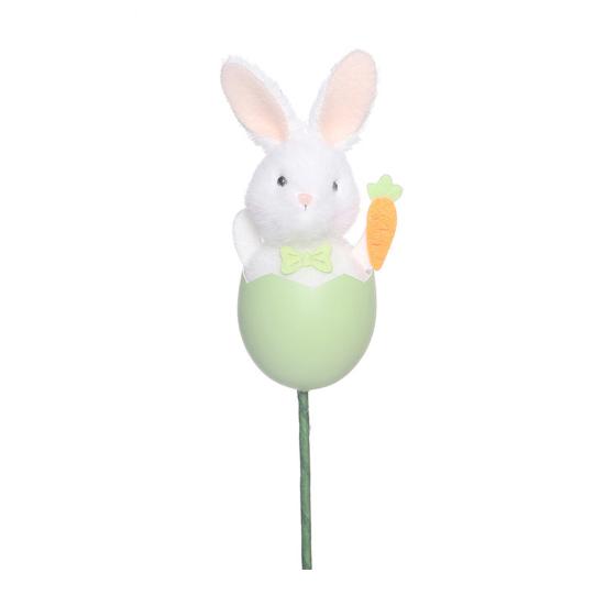 Easter Bunny Picks with Pastel Eggs DIY Floral Arrangement Decor Cute Spring Party Decoration Reusable Craft Accessories for Home Centerpiece