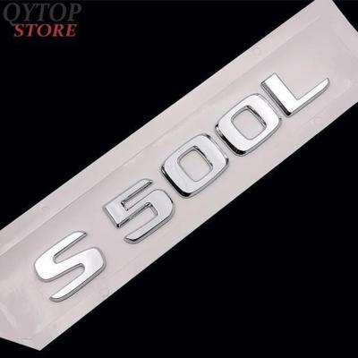 Emblema cu emblemă a capacului portbagajului din crom de înaltă calitate „S500L” pentru S500