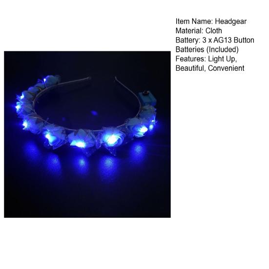Women's Headband Glow Light Up Beautiful Convenient Thick Thin Hair Decoration for Parties Birthdays Festivals