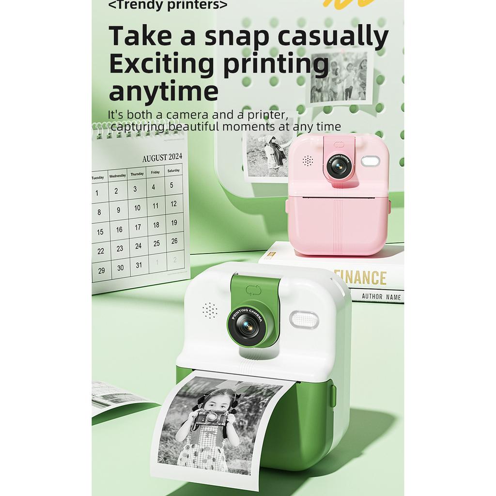 Children's Printing Camera Connects To Mobile Phone and Can Take Selfies In High Definition with Flash