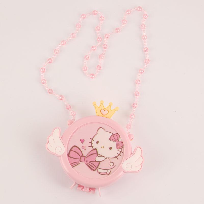Kids' Handmade Cream PVC Crossbody Bag with Mirror Accessory