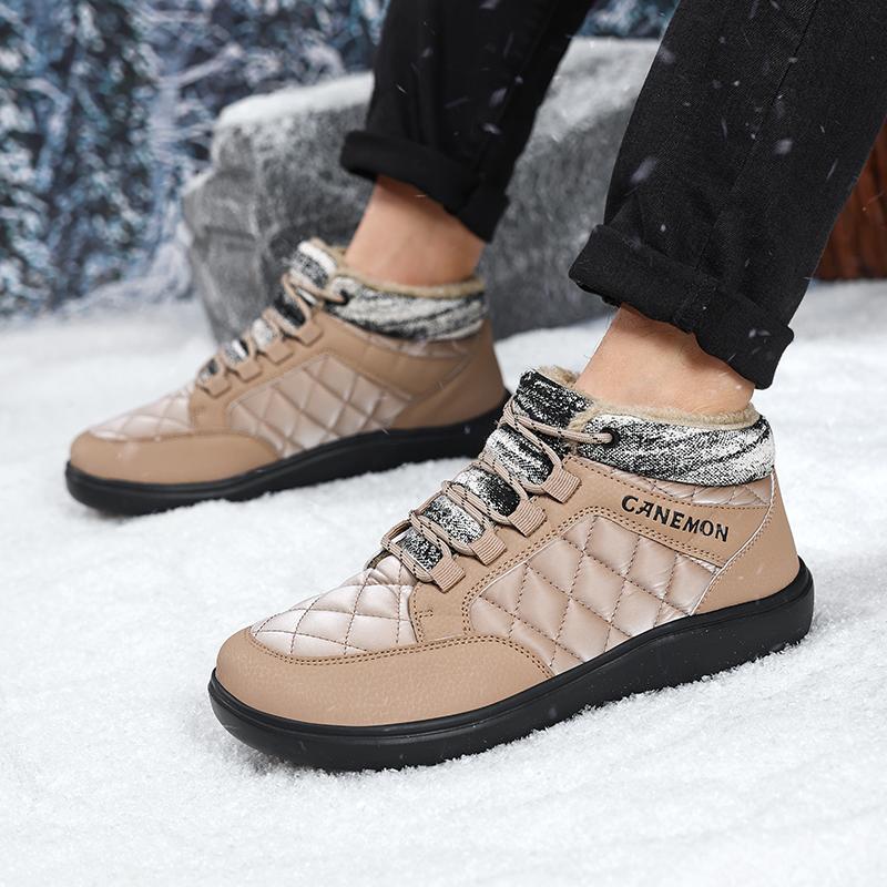 TUINANLE Winter Thick Bottom Plush Fur Snow shoes Warm Cotton Shoes Women's Casual Lace Up Keep Warm sneakers