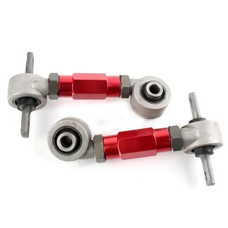 1Pair Front Upper Adjustable Camber Arm Tube Kits For 92-95 Honda Civic Eg + 92-00 Adjustable Camber Kit Red Car Accessories