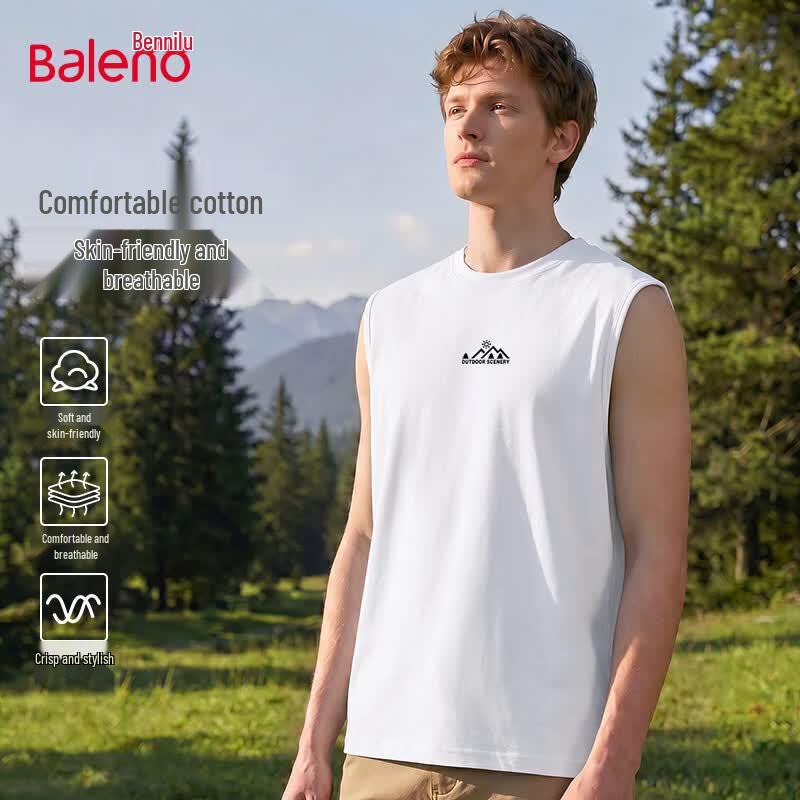 Baleno Men s JPB Outdoor Print Cotton Sleeveless Vest XL