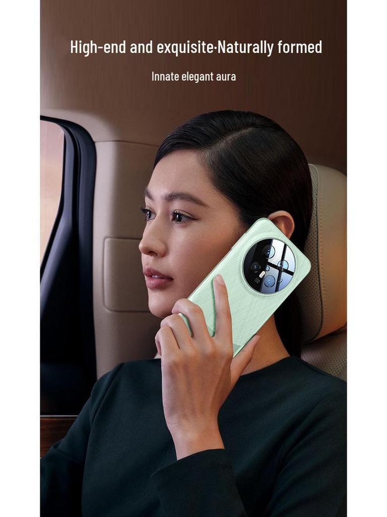 Huawei Mate70 Pro Leather Phone Case with Golden Thread and 60-Drop Protection