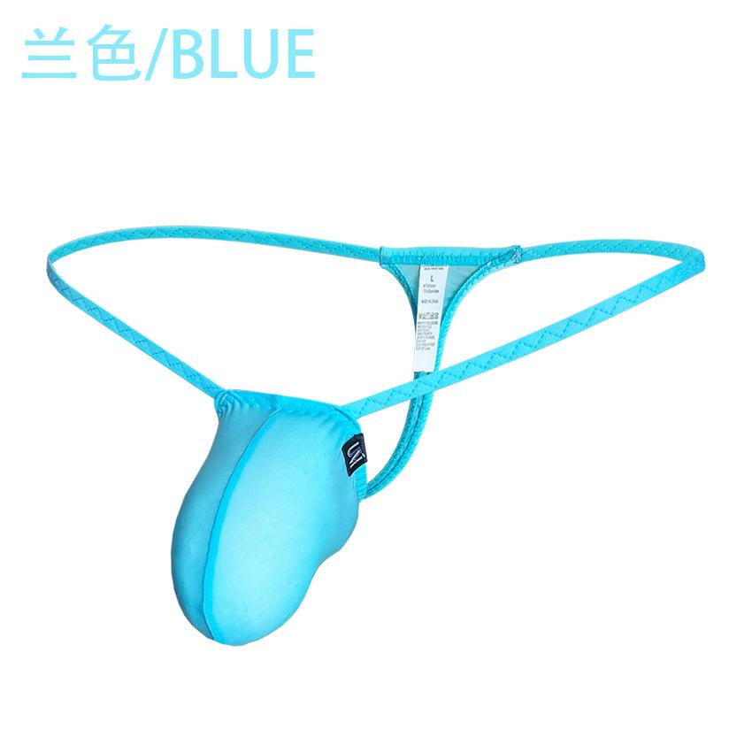 Low Rise Mini G-String Men Sexy Underwear Ice Silk Micro Bikini Trunks Bulge Pouch T-Back Thongs Erotic Panties Soft Underpant