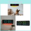Modern Digital Wall Clock With Rgb Led Light Night Glow For Living Room Decor