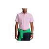 Polo Ss24 Camisa de Manga Corta Bordada con Logo de Caballo Pequeño a Rayas Camisas para Hombre Rosa 710803060-001
