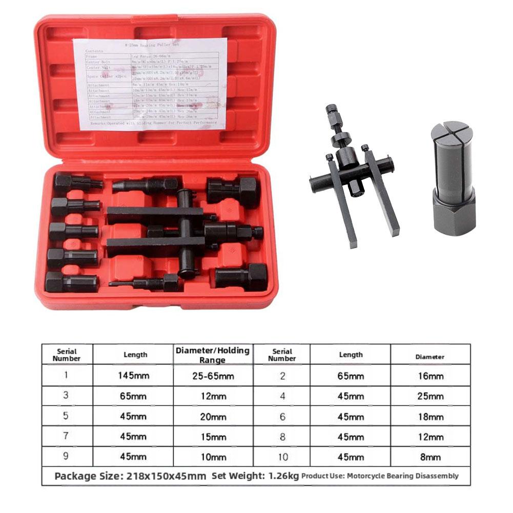 10pcs Motorcycle Bearing Remover 21.8*15*4.5 Internal Bearing Pullers 8-25mm Heavy-Duty Wheel Bearing Removal Tools Metal